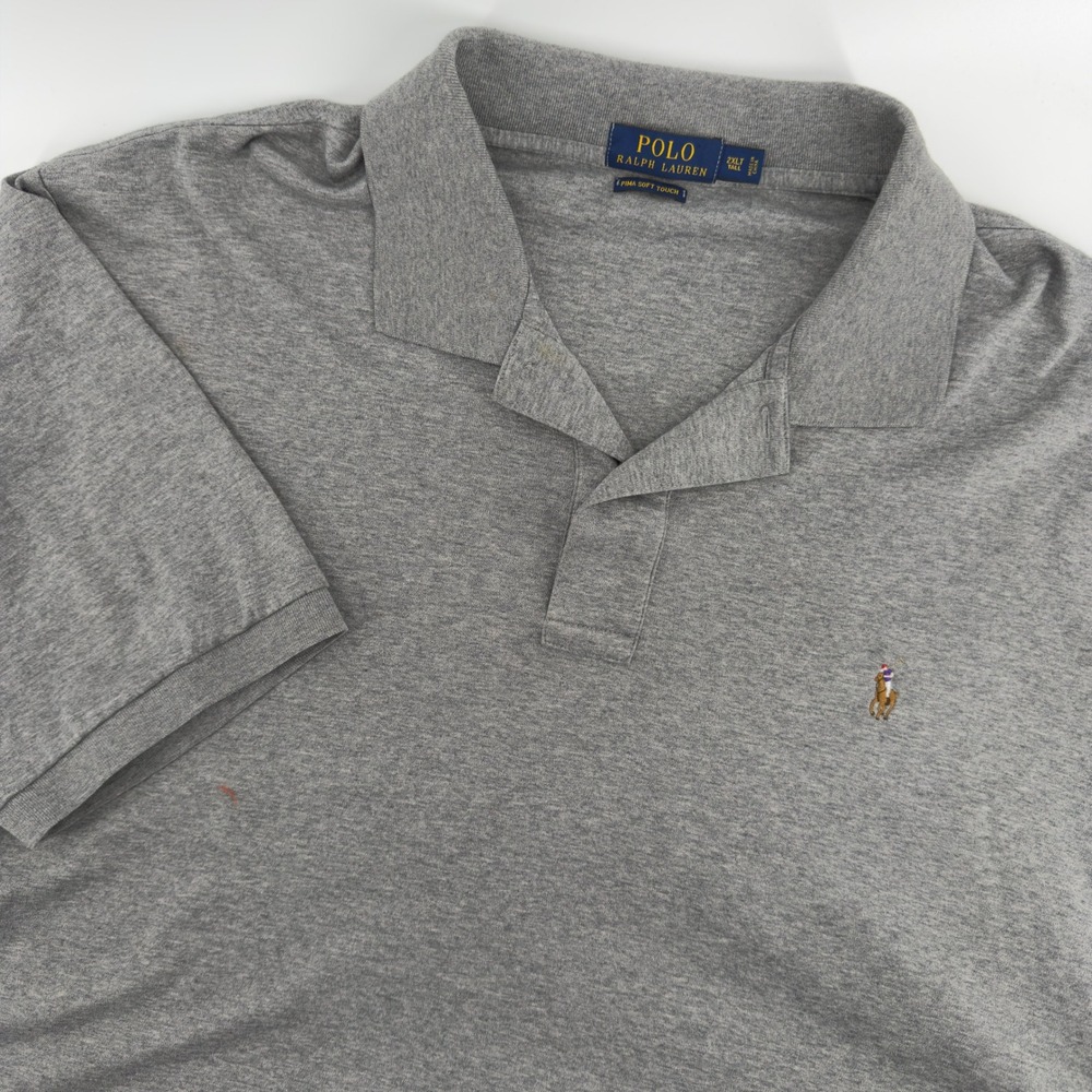 Polo Ralph Lauren Mens 2XLT Gray Short Sleeve Polo Shirt